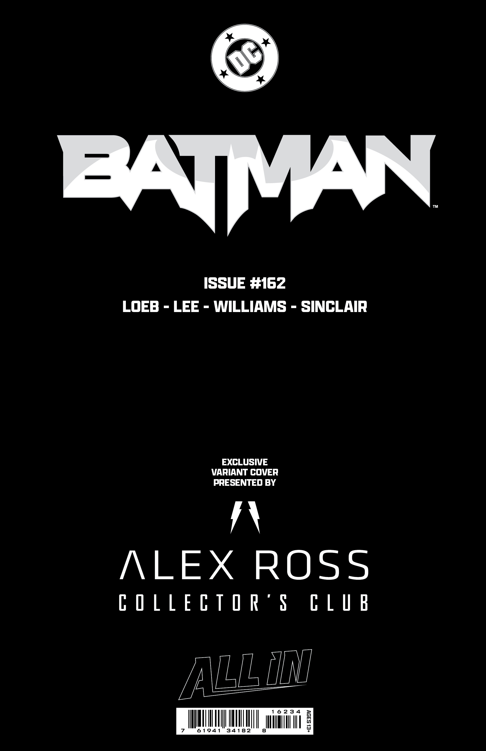 February 2026 Club Exclusive — Batman #162 (Back Cover)