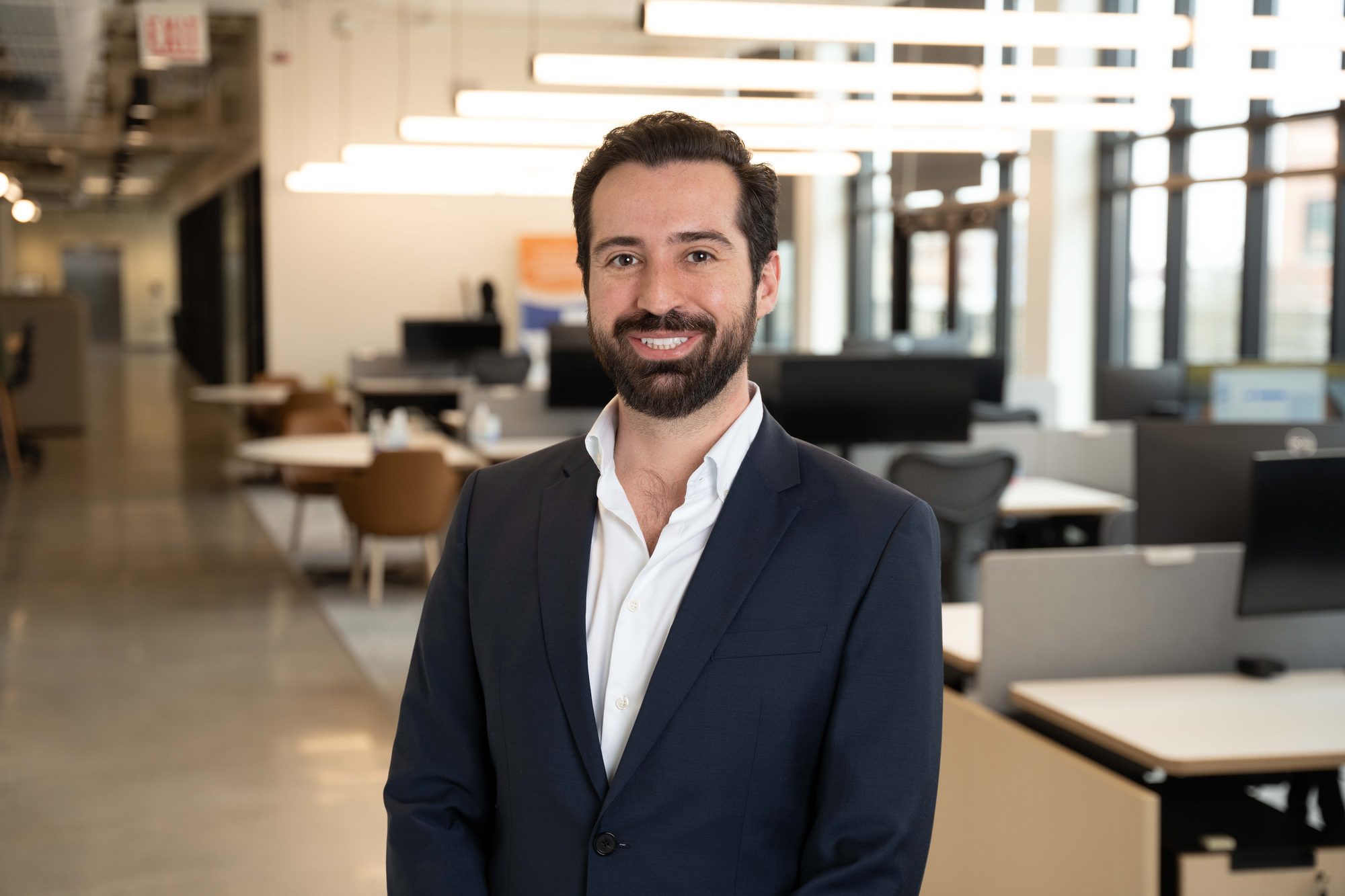 Candid moment during office meeting