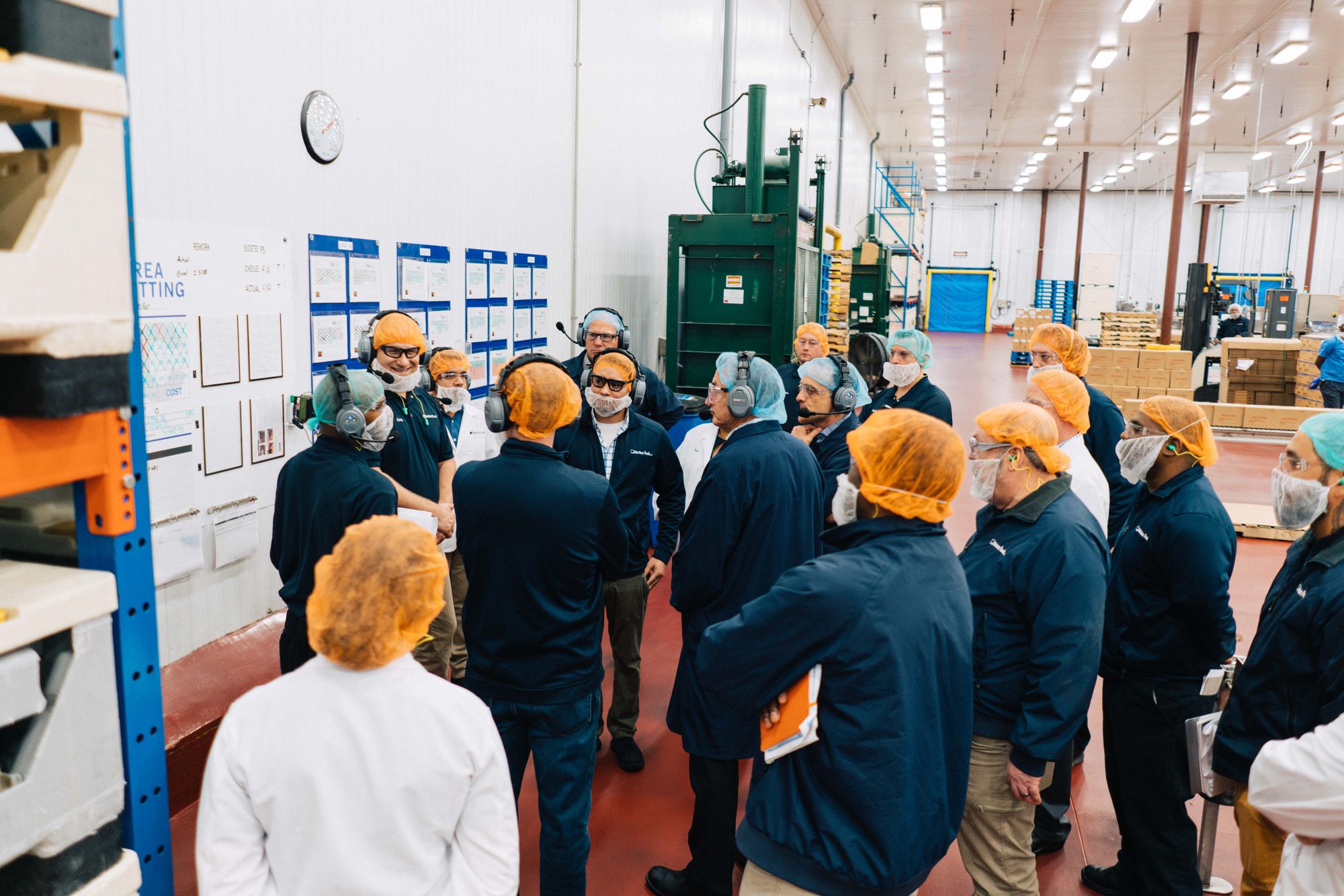 Corporate hallway with natural light