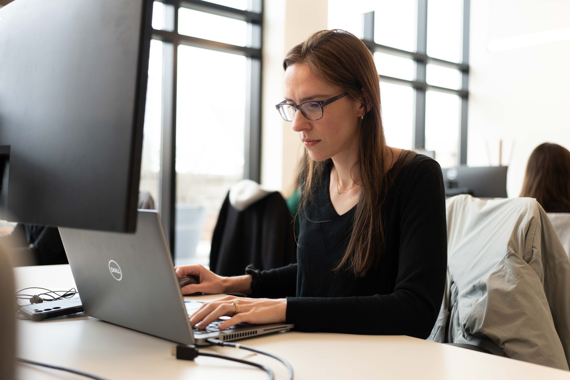 Corporate lounge area with soft lighting