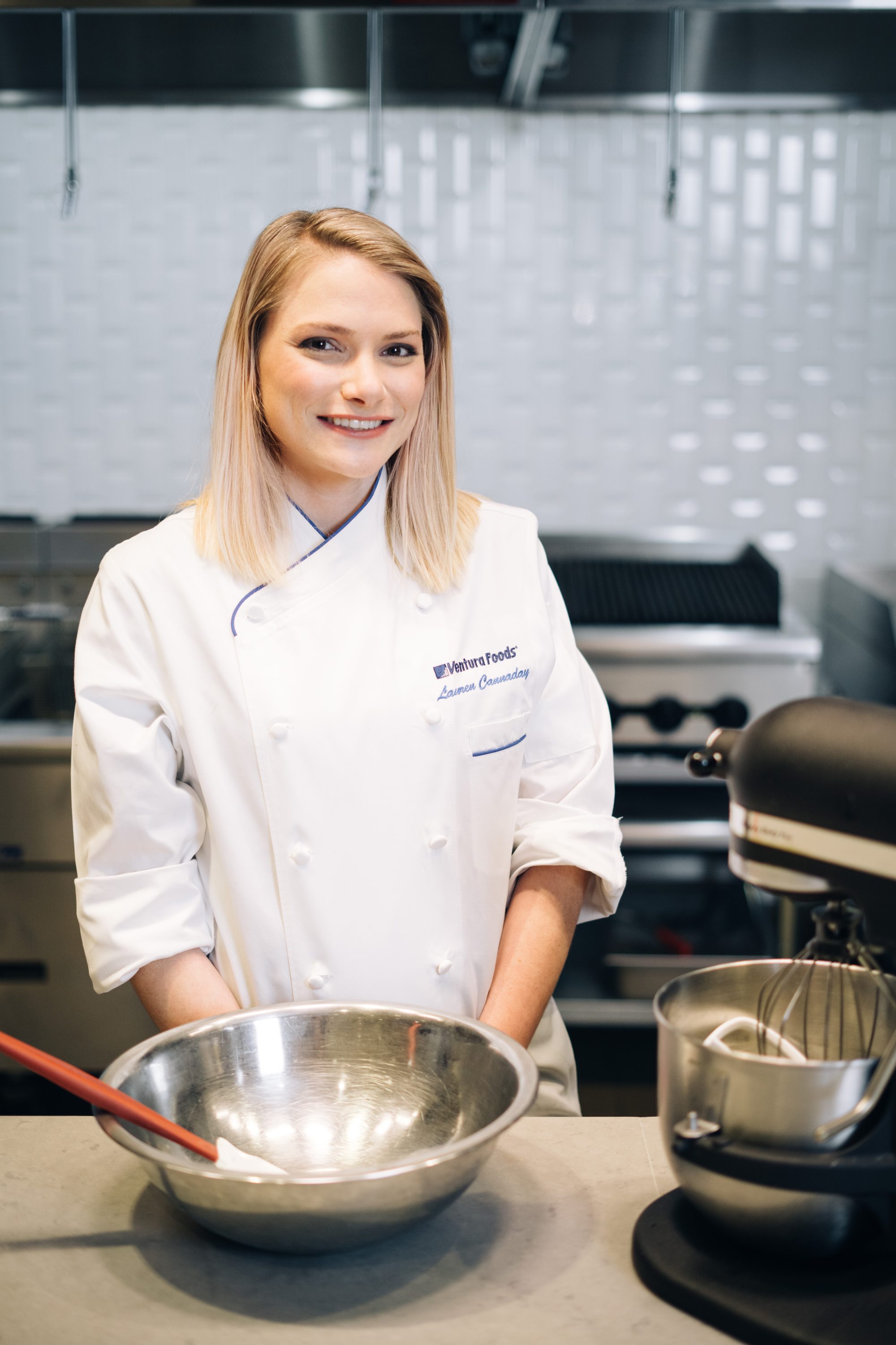 Industrial facility interior with high ceilings
