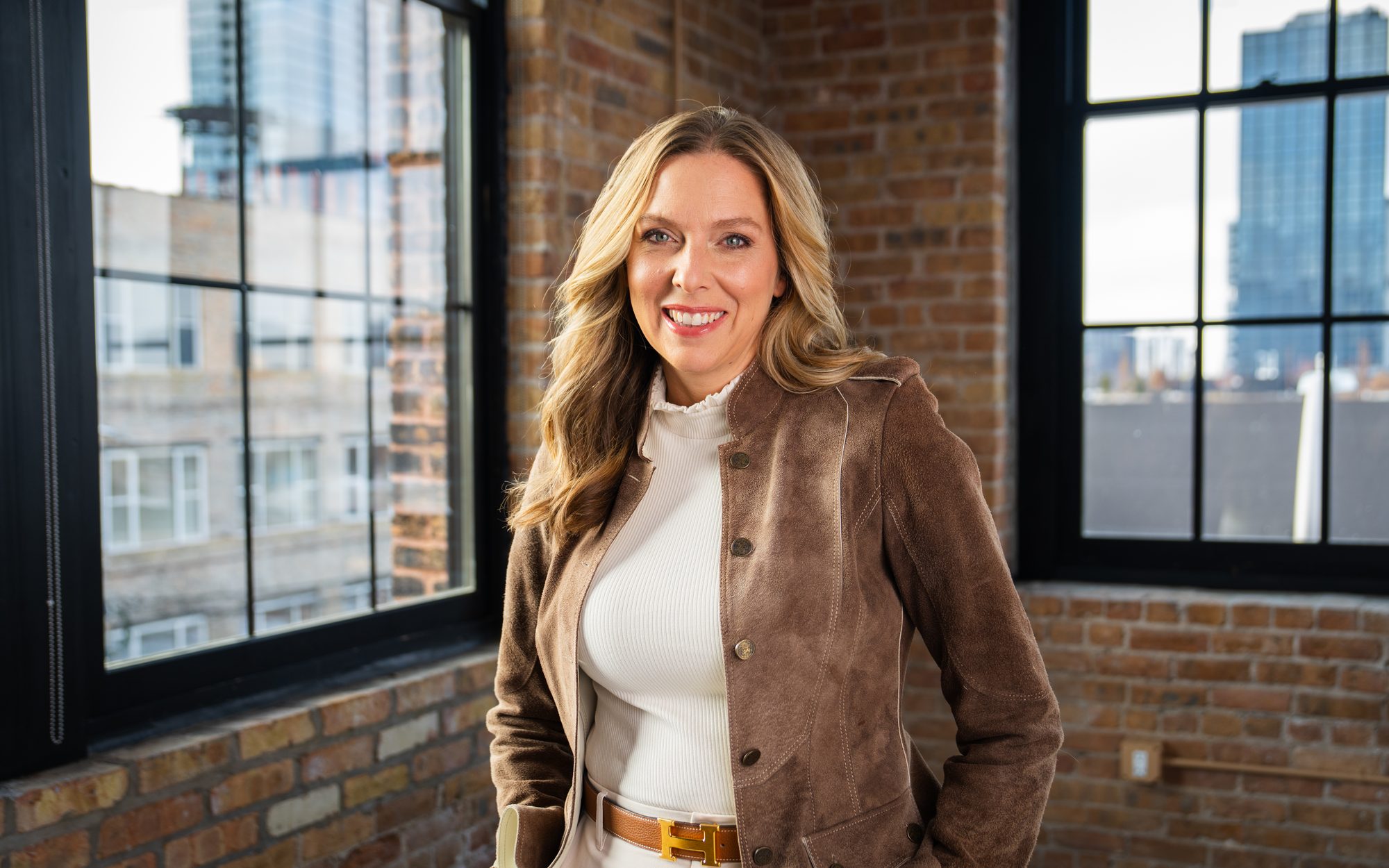 Environmental portrait in doorway