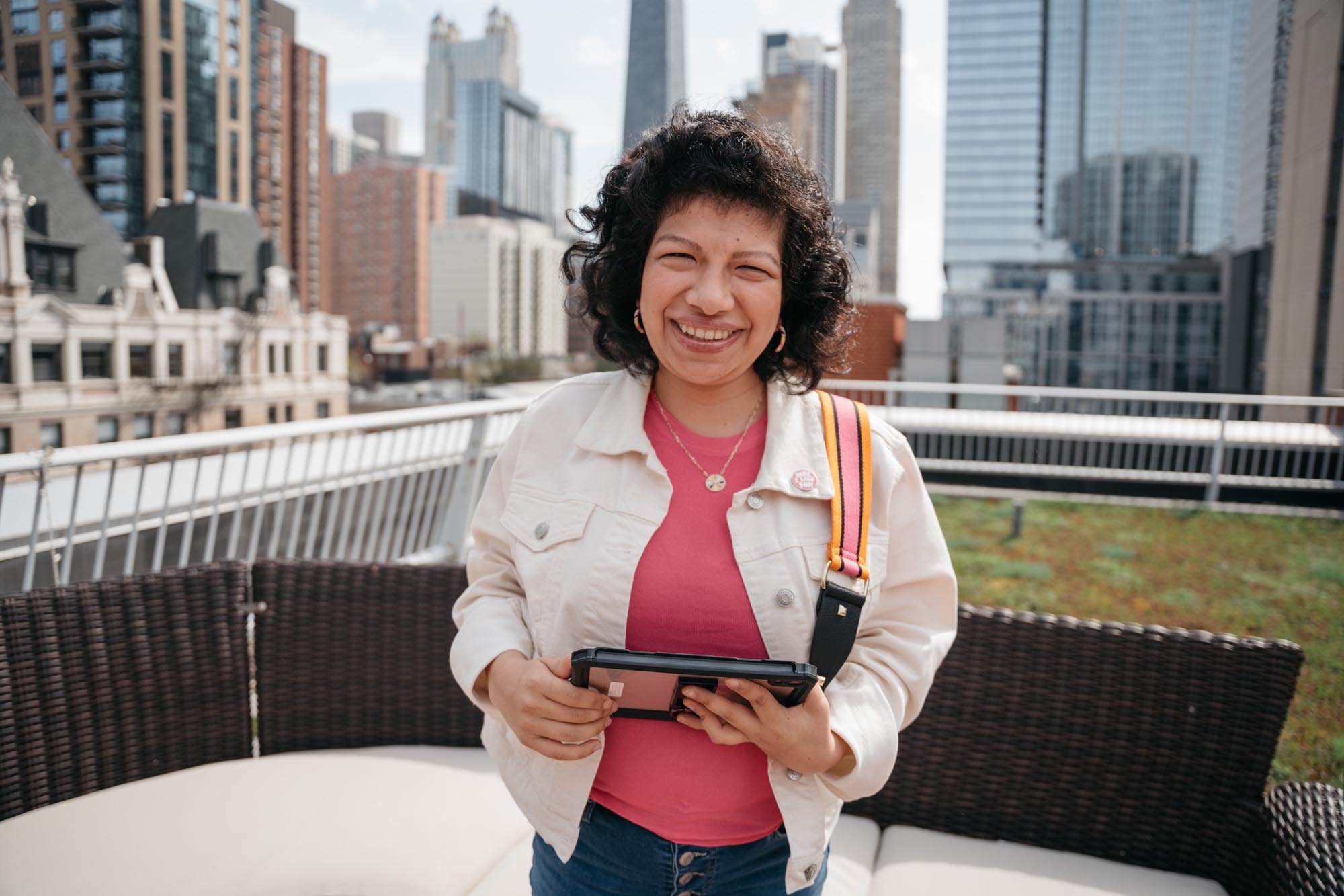Black and white studio portrait